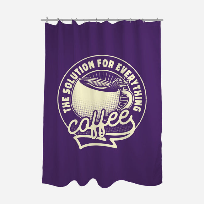 Coffee The Solution For Everything-None-Polyester-Shower Curtain-tobefonseca