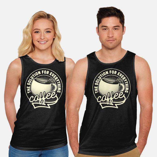Coffee The Solution For Everything-Unisex-Basic-Tank-tobefonseca