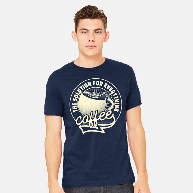 Coffee The Solution For Everything-Mens-Heavyweight-Tee-tobefonseca
