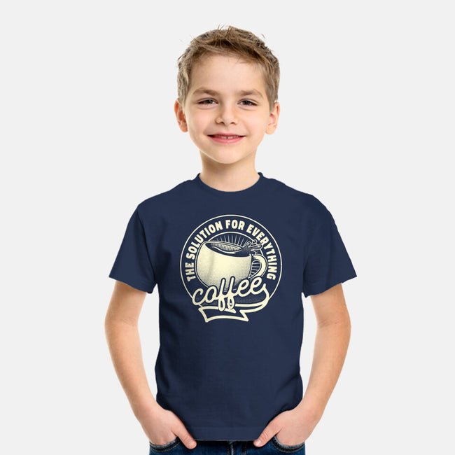 Coffee The Solution For Everything-Youth-Basic-Tee-tobefonseca