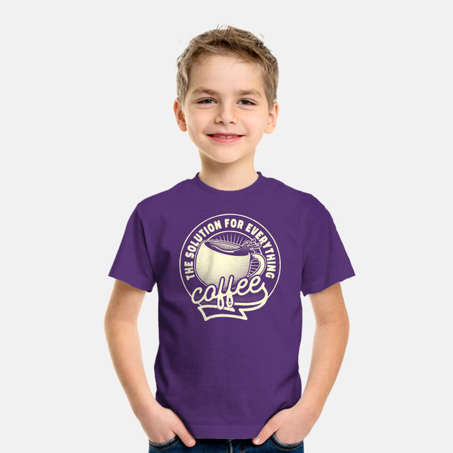 Coffee The Solution For Everything-Youth-Basic-Tee-tobefonseca