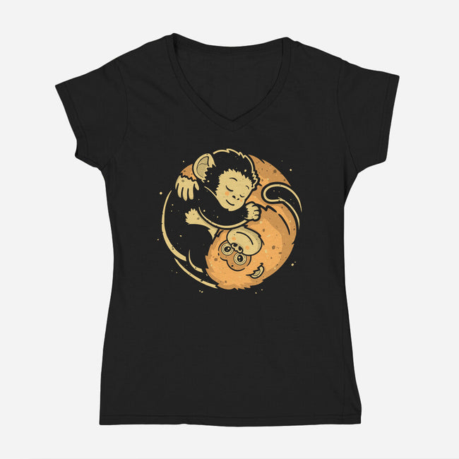 Punch Of Love-Womens-V-Neck-Tee-retrodivision