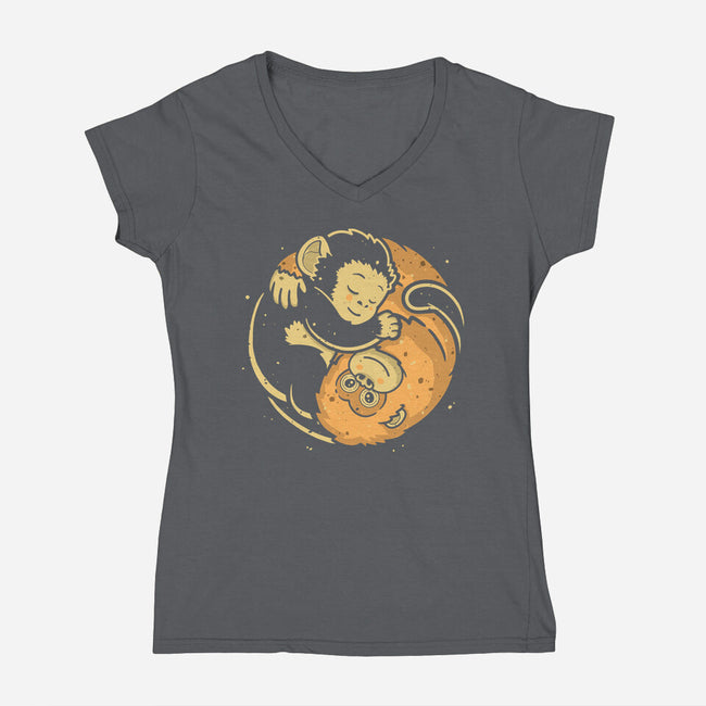 Punch Of Love-Womens-V-Neck-Tee-retrodivision