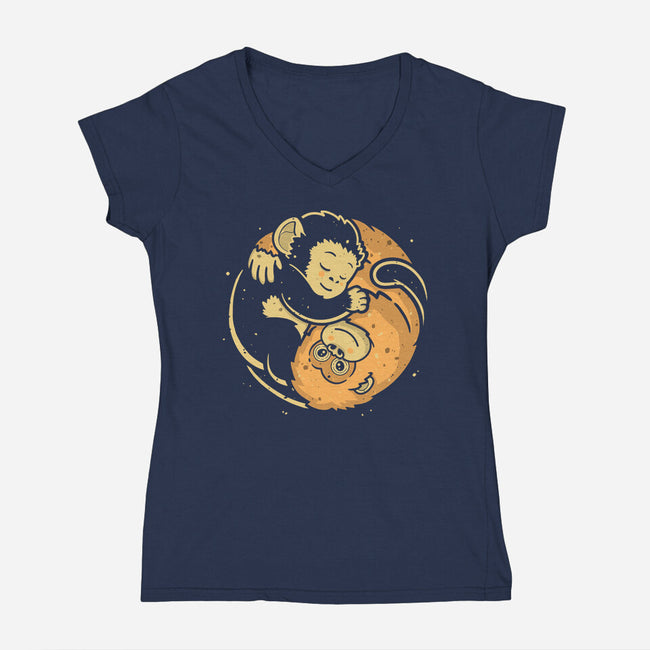 Punch Of Love-Womens-V-Neck-Tee-retrodivision