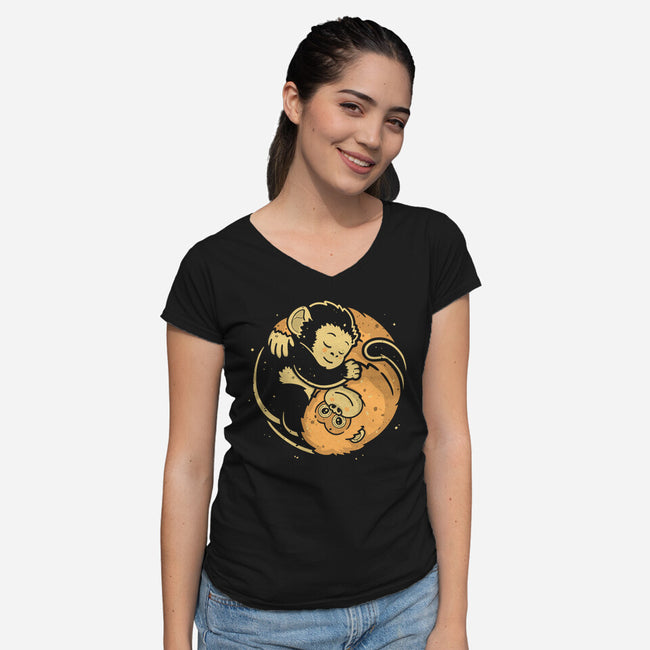 Punch Of Love-Womens-V-Neck-Tee-retrodivision