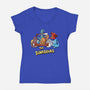 The Dinosaurs-Womens-V-Neck-Tee-Vallina84