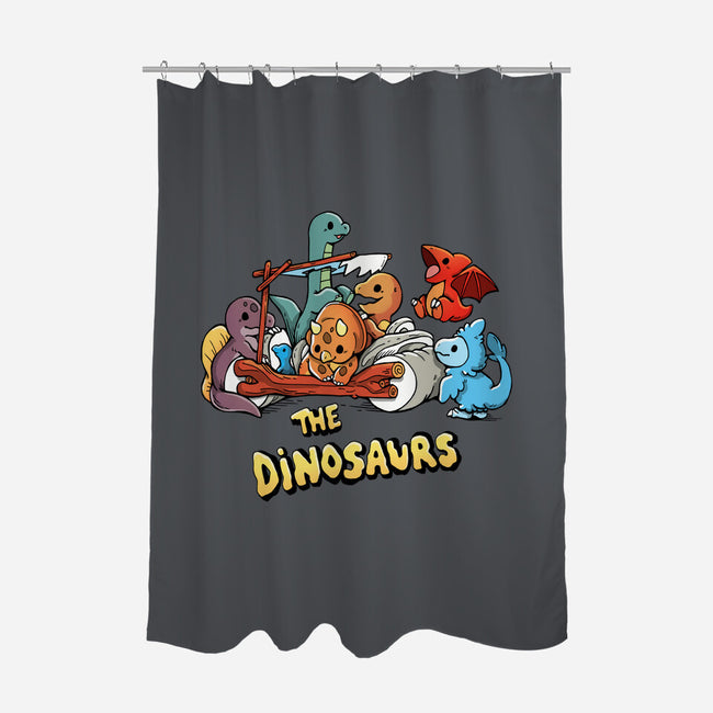 The Dinosaurs-None-Polyester-Shower Curtain-Vallina84