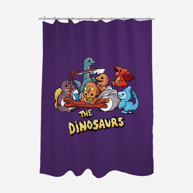 The Dinosaurs-None-Polyester-Shower Curtain-Vallina84