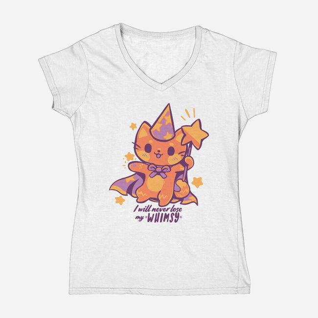 Never Lose My Whimsy-Womens-V-Neck-Tee-TechraNova
