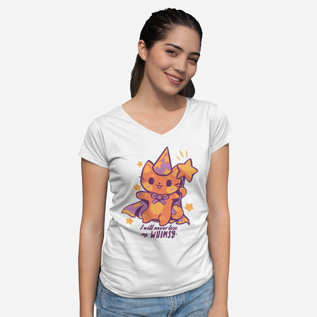 Never Lose My Whimsy-Womens-V-Neck-Tee-TechraNova