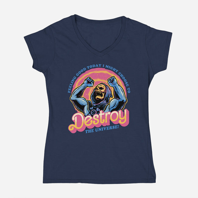 Choose To Destroy-Womens-V-Neck-Tee-glitchygorilla