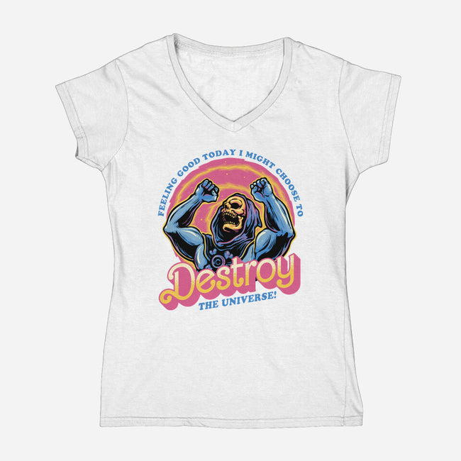 Choose To Destroy-Womens-V-Neck-Tee-glitchygorilla