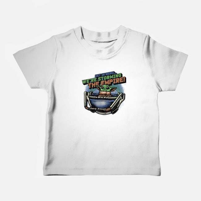 Storming The Empire-Baby-Basic-Tee-glitchygorilla