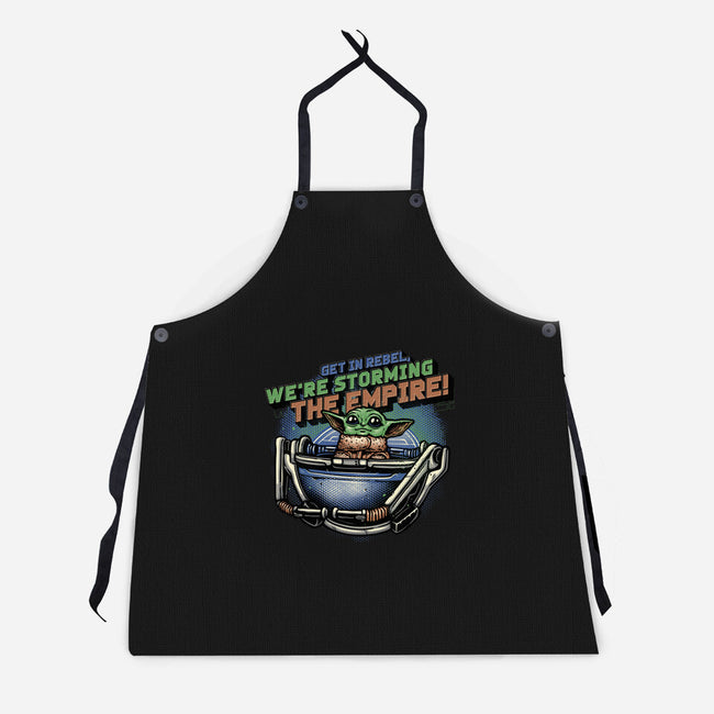Storming The Empire-Unisex-Kitchen-Apron-glitchygorilla