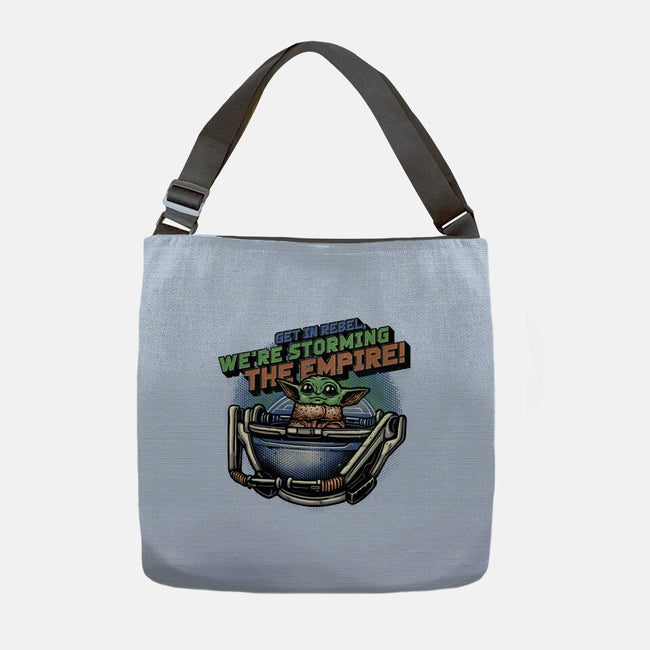 Storming The Empire-None-Adjustable Tote-Bag-glitchygorilla