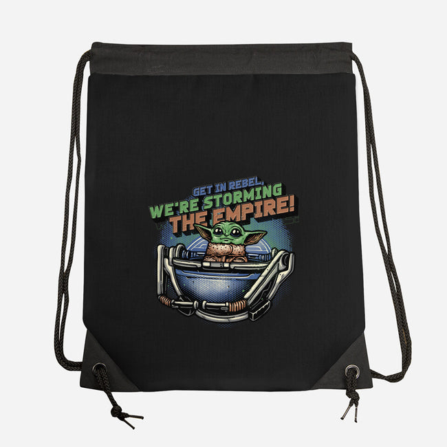 Storming The Empire-None-Drawstring-Bag-glitchygorilla