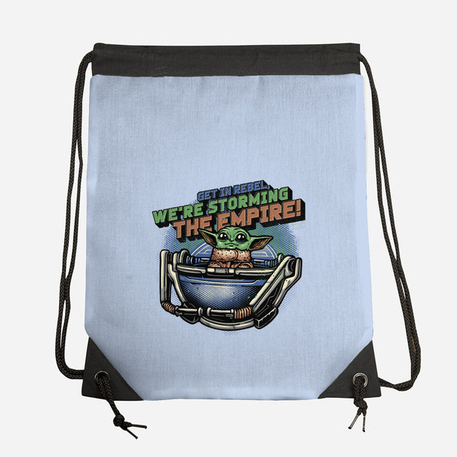 Storming The Empire-None-Drawstring-Bag-glitchygorilla