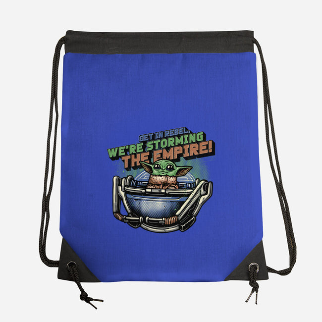 Storming The Empire-None-Drawstring-Bag-glitchygorilla