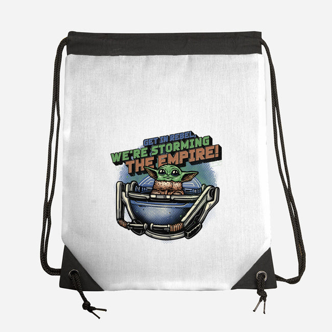 Storming The Empire-None-Drawstring-Bag-glitchygorilla