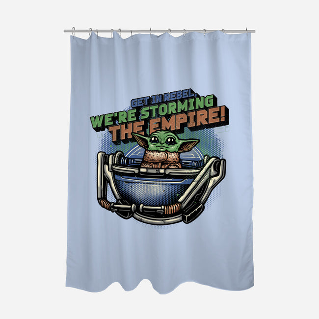 Storming The Empire-None-Polyester-Shower Curtain-glitchygorilla