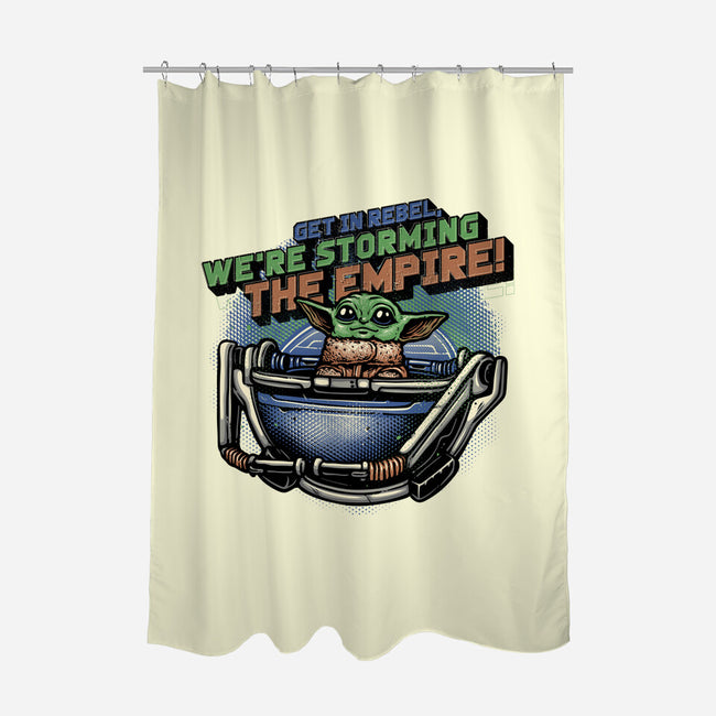 Storming The Empire-None-Polyester-Shower Curtain-glitchygorilla