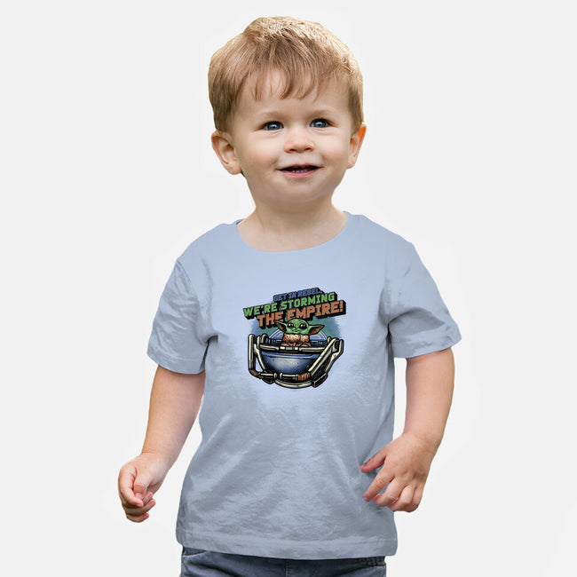 Storming The Empire-Baby-Basic-Tee-glitchygorilla