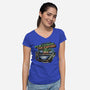 Storming The Empire-Womens-V-Neck-Tee-glitchygorilla
