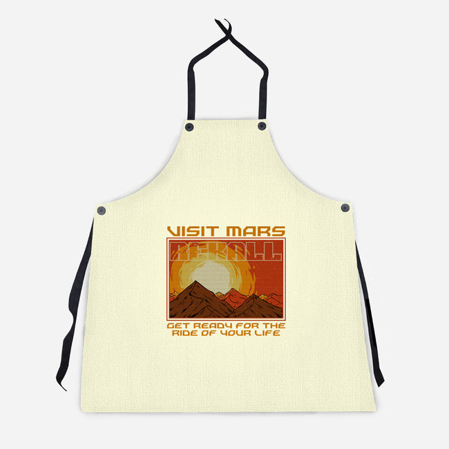 Mars Travel Agency-Unisex-Kitchen-Apron-Studio Mootant