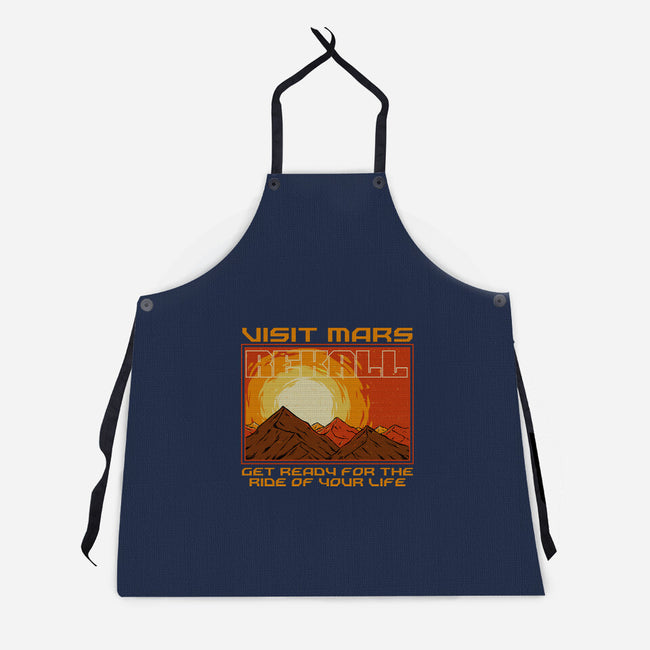 Mars Travel Agency-Unisex-Kitchen-Apron-Studio Mootant