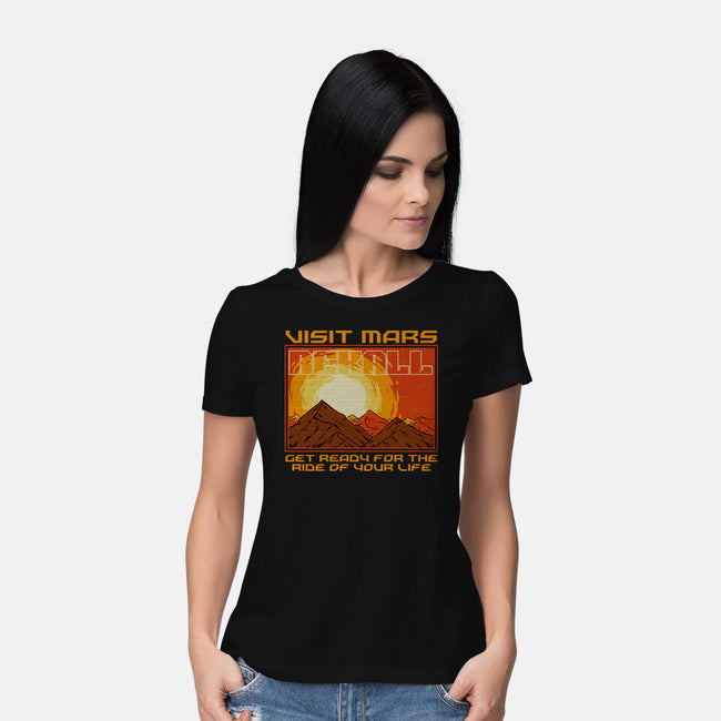 Mars Travel Agency-Womens-Basic-Tee-Studio Mootant