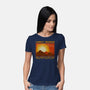 Mars Travel Agency-Womens-Basic-Tee-Studio Mootant