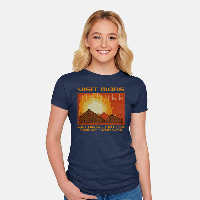 Mars Travel Agency-Womens-Fitted-Tee-Studio Mootant
