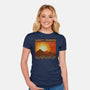 Mars Travel Agency-Womens-Fitted-Tee-Studio Mootant