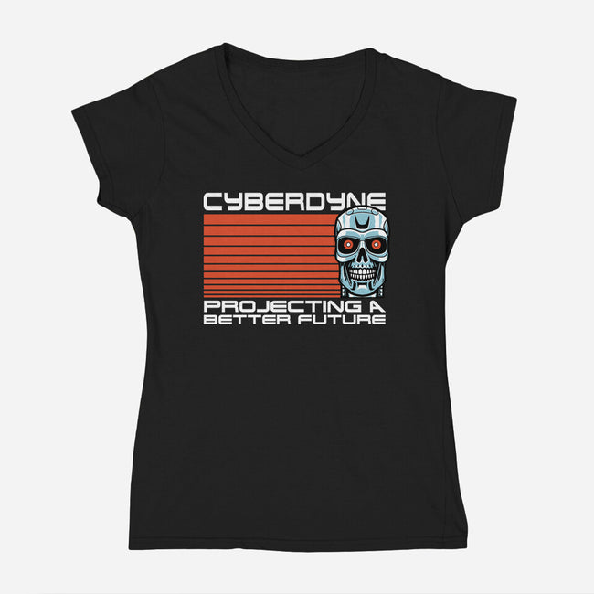 Future Robot Company-Womens-V-Neck-Tee-Studio Mootant
