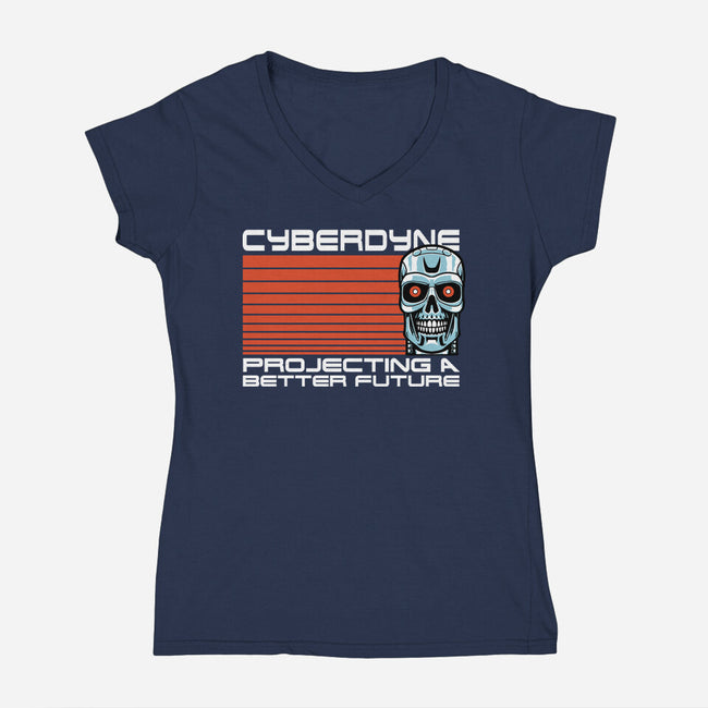 Future Robot Company-Womens-V-Neck-Tee-Studio Mootant