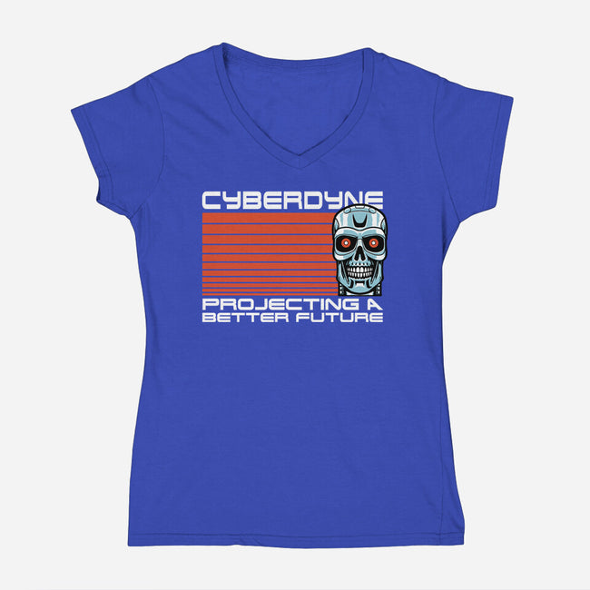 Future Robot Company-Womens-V-Neck-Tee-Studio Mootant
