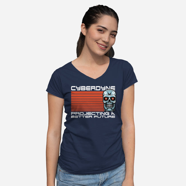 Future Robot Company-Womens-V-Neck-Tee-Studio Mootant