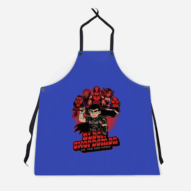 Manga Warrior Enemies-Unisex-Kitchen-Apron-Studio Mootant