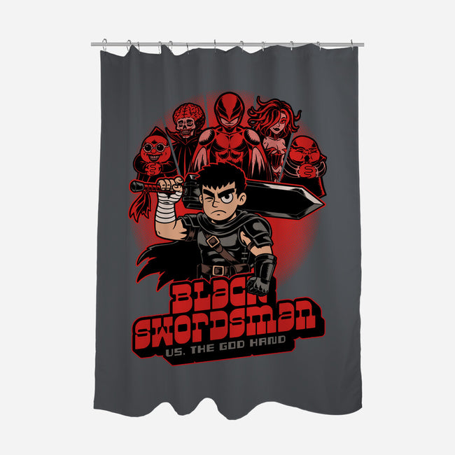 Manga Warrior Enemies-None-Polyester-Shower Curtain-Studio Mootant