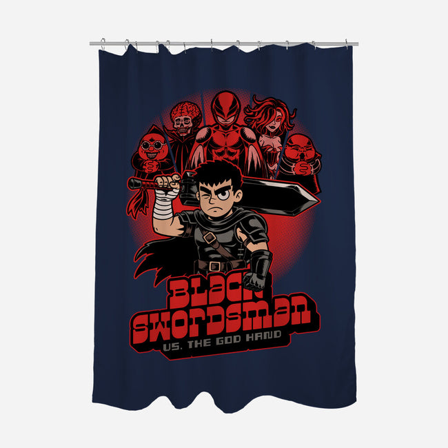 Manga Warrior Enemies-None-Polyester-Shower Curtain-Studio Mootant