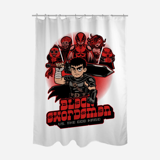 Manga Warrior Enemies-None-Polyester-Shower Curtain-Studio Mootant