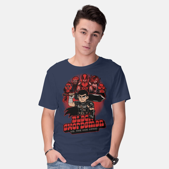 Manga Warrior Enemies-Mens-Basic-Tee-Studio Mootant