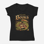 I Need More Books-Womens-V-Neck-Tee-eduely