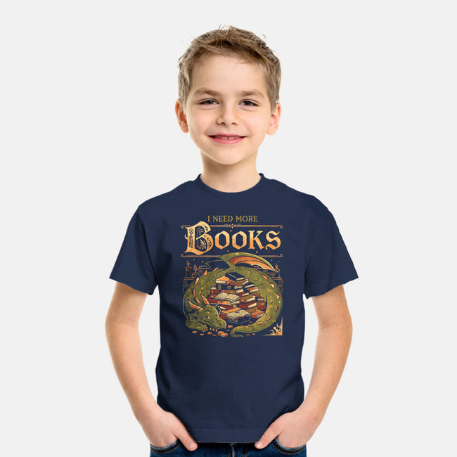 I Need More Books-Youth-Basic-Tee-eduely