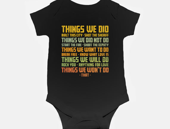 Things We Did