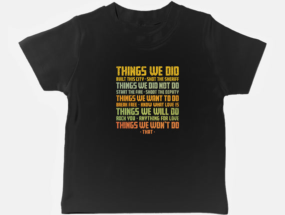 Things We Did