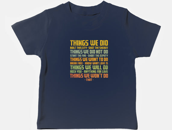 Things We Did