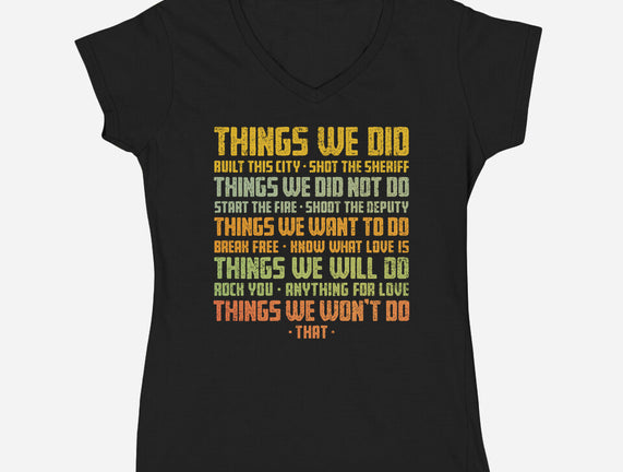 Things We Did