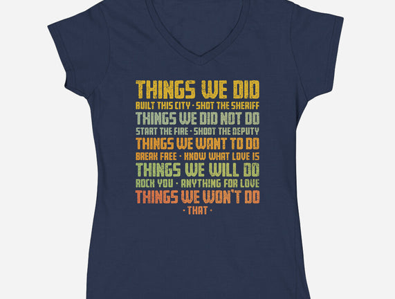 Things We Did