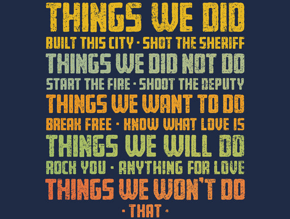 Things We Did